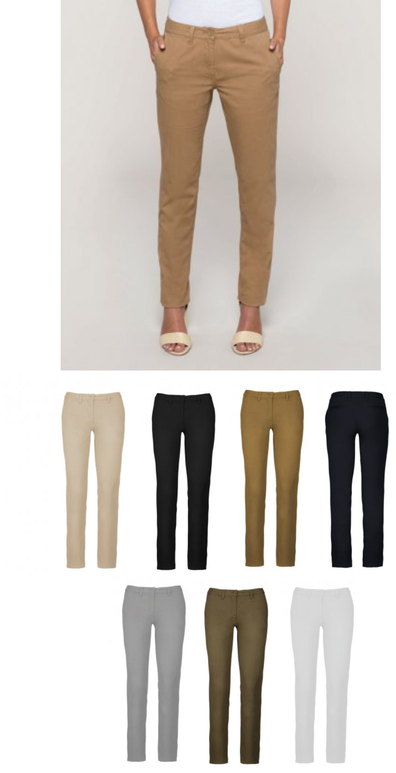 Kariban KB741 Ladies Chino Trousers  Kariban KB741 Ladies Chino Trousers